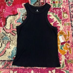 free people black ribbed tank NWT